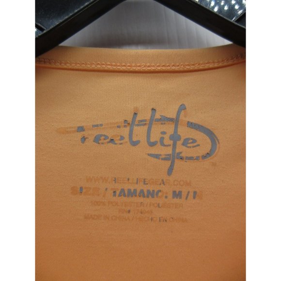 Reel Life Top Medium Shirt Pullover Fishing Hiking Breathable Logo* - Picture 10 of 11